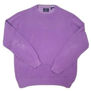 Gant Men's Purple Premium Cotton Long Sleeve Pullover Crewneck Sweater Sz Large